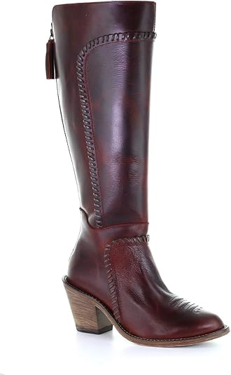 burgundy tall boots