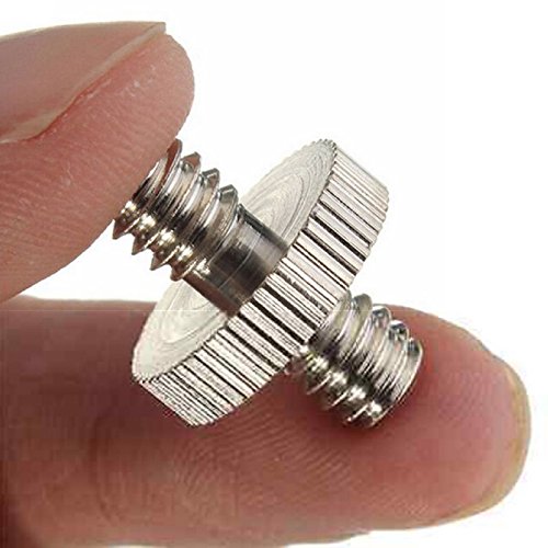 VizGiz 5 Pack Universal Standard 1/4" Male to 1/4 inch Male 20 Threaded Screw Adapter Mounting Thread Camera Screw Coupler Converter Camera Accessories for Tripod Spigot Monopod Quick Release Plate - Thumbnail 7