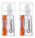 Glasses Cleaner Kit (Set of 2) Alcohol Free - Includes (2) Microfiber Cloths - Eyeglass Cleaning Spray - Lens Cleaner in a Travel Kit - Also for Computer and Laptop Screens - Safe for All Lenses