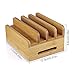 Bamboo Charging Station, Upow 4-Port USB Multi-device Cords organizer and Smart IC Tech Fast Charge for iPhones, iPad, Smasung Galaxy, Nexus and More Phones and Tablets (Bamboo)