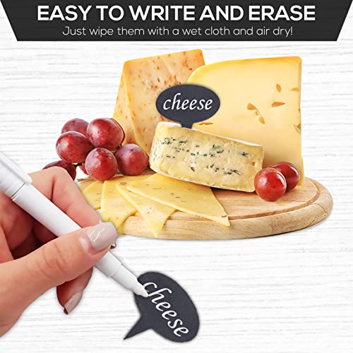 Cheese Labels for Charcuterie Board 5Piece Set Natural Slate Cheese