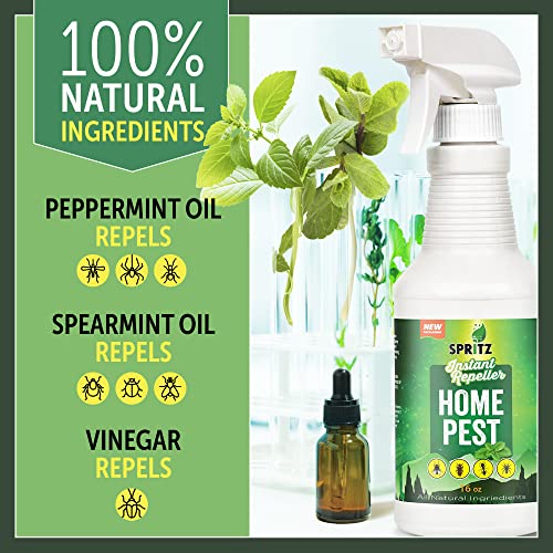 Spritz Peppermint Oil Spray for Bugs & Insects 100 NonToxic Made with Essential Oils Pet