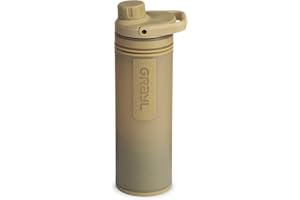 GRAYL UltraPress 16.9 oz Water Purifier & Filter Bottle for Hiking, Backpacking, Survival, Travel (Desert Tan)