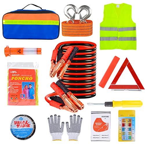 Voilamart Roadside Car Emergency Safety Kit,Road Side Assistance Kits