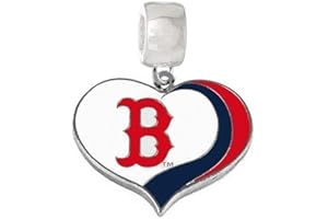 HEAVENS JEWELRY BOSTON RED SOX BASEBALL CHARM SMALL Pendant for Your Necklace European Charm Bracelet (Fits Most Name Brands) Jewelry Beads DIY Projects ETC