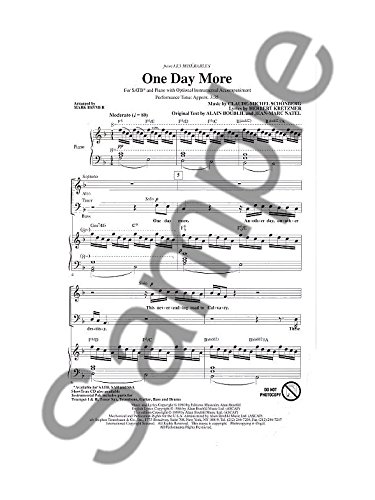 Amazon Co Jp Alain Boublil Claude Michel Schonberg One Day More Les Miserables アラン ボウビル クロード ミシェル シェーンベルク ワン デイ モア レ ミゼラブル 合唱 楽譜