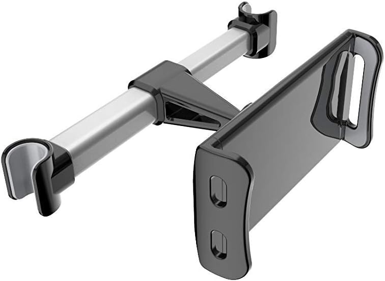 Car Tablet/Phone Holder, Car Headrest Mount Bracket, Universal 360 Degree Rotation Car Back Seat, Compatible with All 4.4''-11'' Tablet/Smartphone, Car Holder for iPhone/iPad/Samsung/Huawei, Silver