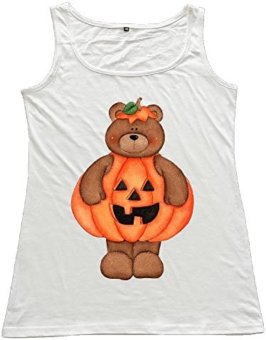 Bears And Pumpkins White Women's Cool Tank Tops Size M
