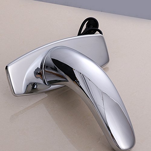 Dual-Powered Automatic Sensor Faucet Hands Touch Free Touchless Bathroom Water Sink Tap