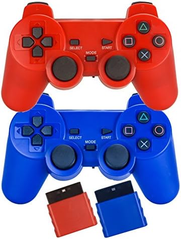 Saloke Wireless Gaming Controller for Ps2 Double Shock (Rad1 and Blue1)