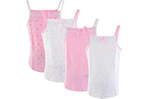 Anktry 2-8 Years Little Girls Soft Camisole Undershirts 4 Pack Kids Comfort Breathable Tank Tops