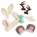 Seedling Littles Dress Up and Play Animal Ears Headband Costume Kit for Toddlers Ages 2-4