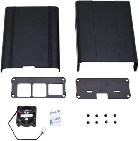 WOVELOT Nuevo Premium para Carcasa Raspberry Pi Carcasa de Aluminio para Raspberry Pi 3B / 3 / 2B (Negro)