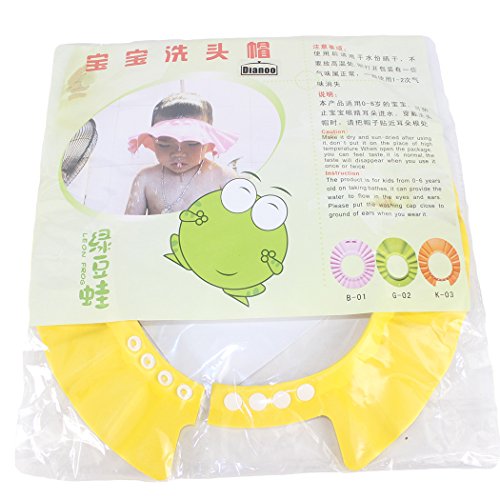 Dianoo Children Baby Kids Waterproof Bathing Cap Shampoo Shower Protect Hat Adjustable Set of 3