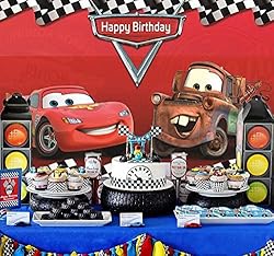 Botong 7x5ft Cartoon Car Birthday Party Themed