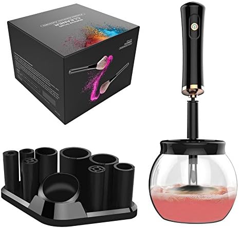 Makeup Brush Cleaning Cinidy New Strong Motor High Speed Steady Electric Automatic Makeup Brush Cleaner Deep Clean and Dry All Size Makeup Brushes (Enhanced Edition)