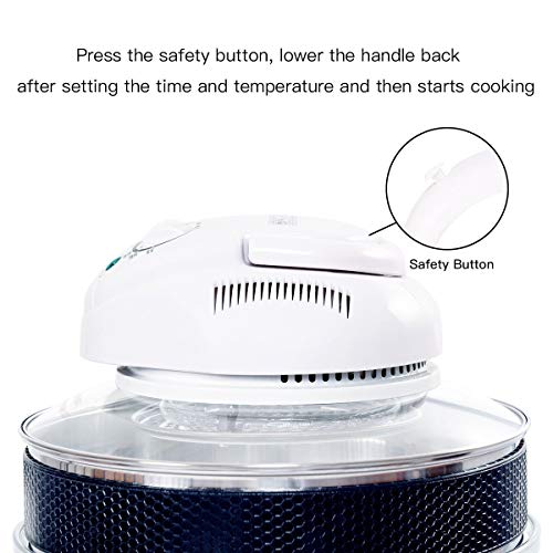 1300W Infrared Halogen Convection Turbo Oven Cooker Glass Bowl Tempered Heat Resistant Glass - Thumbnail 5