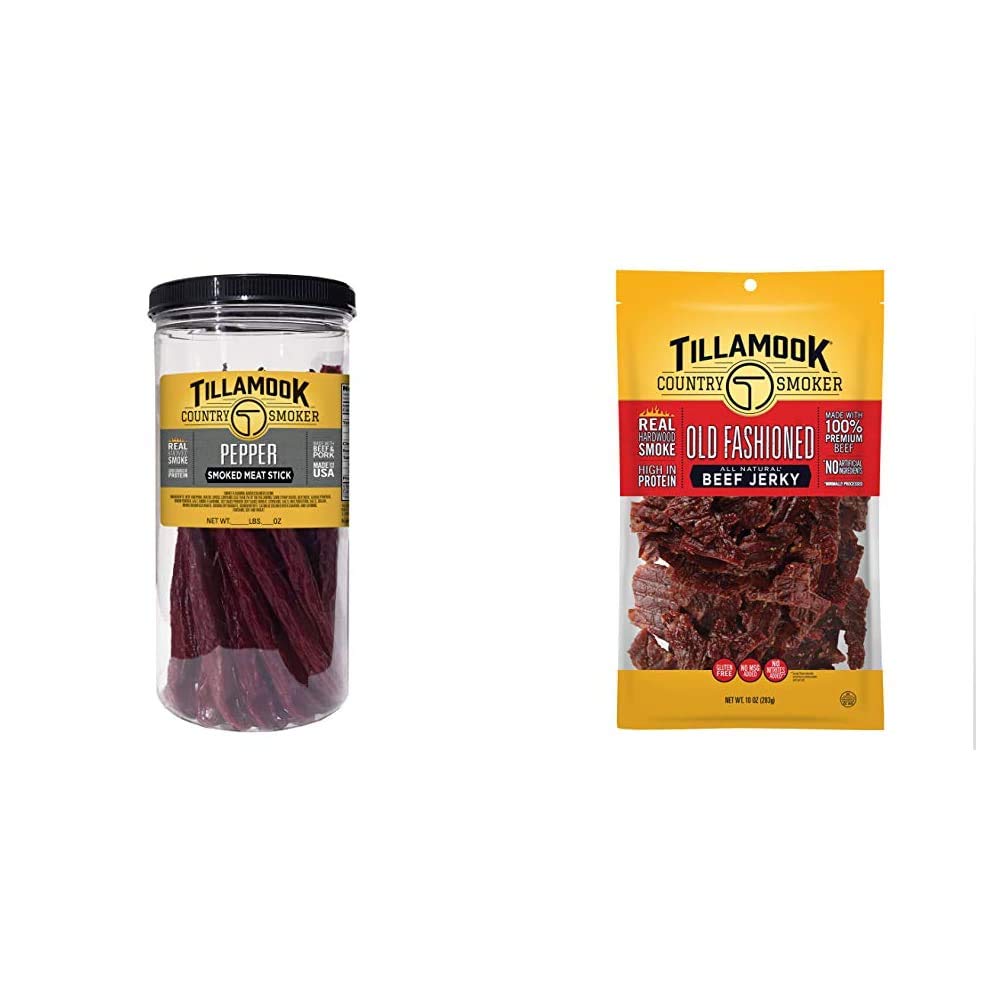 Tillamook Country Smoker Tillamook Real Hardwood Smoked Old Fashioned Silver Dollar Beef Jerky & Tillamook Real Hardwood Smoked Old Fashioned Silver Dollar Beef Jerky