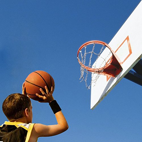 Vankcp Metal Basketball Net with 12 Closure Hoops, Fits All Basketball Hoop Standard Size Rims, Indoor or Outdoor - Thumbnail 2