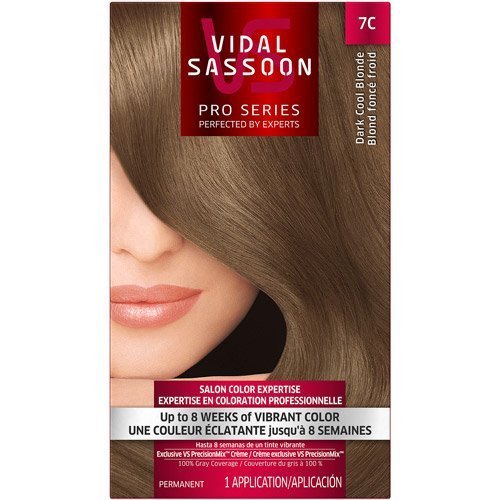 Vidal Sassoon Pro Series Hair Color, 7C Dark Cool Blonde (2 Kits)
