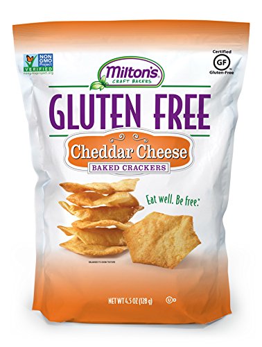 Milton's Craft Bakers, Gluten Free Baked Crackers Cheddar Cheese, 4.5 Oz. Ea. (Pack of 12)