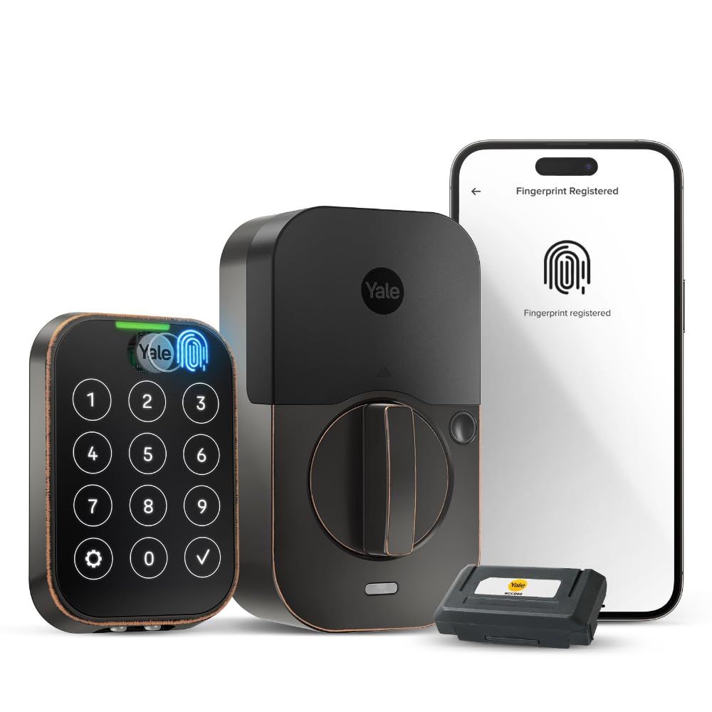 Photo 1 of Yale Assure Lock 2 Touch Deadbolt, Oil Rubbed Bronze Smart Keyless Entry Door Lock with Wi-Fi Connected Touch Keypad and Fingerprint Scanner, YRD450-F-WF1-0BP