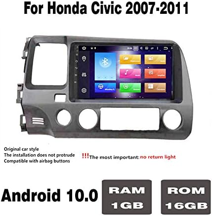 9" Android 10.0 (1+16) G Car DVD GPS Navigation Radio Player for Honda Civic 2006-2011