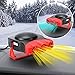 Car Heater,Car Defogger,Windshield Defroster Plugs into Cigarette Lighter,Auto Electronic Heater Fan Fast Heating Defrost 12V 150W Heating Cooling 2 in 1 Function 3-Outlet Car Heater
