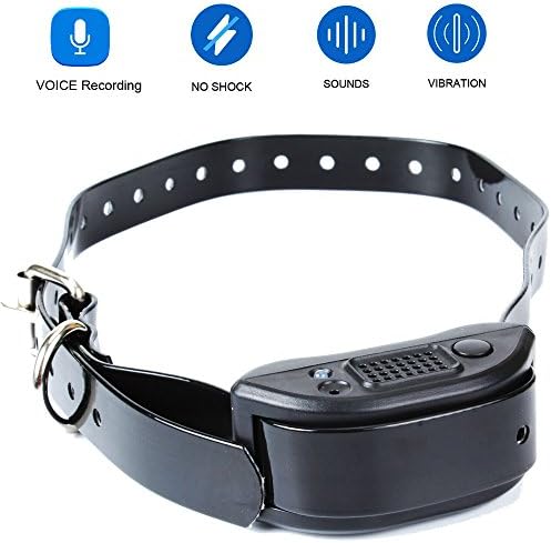 Bark Collar with Voice Recording 2018 NEW Version 7 Sensitivity Rechargeable Humane Dog No Bark Collar with Vibration and No Harm Shock for collar leash size from 7inch to 26inch