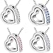 Doinshop New Useful Cute Nice Double Heart Crystal Rhinestone Eternal Love Silver Necklace