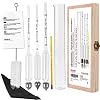 Notimin Alcoholmeter, 3 stuks, 0-40 vol%, 40-70 vol%, 70-100 vol%, alcoholmeter, tester, alcoholgehalte + glazen…
