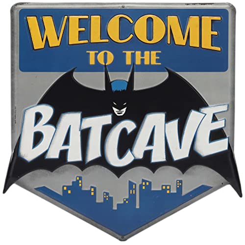 Placa de metal Welcome to The Batcave da Open Road Brands