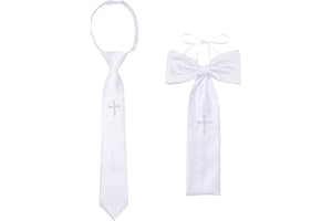 Vinsatin 2 Pcs First Communion Arm Band Boy's White Tie White Tie Religious Gifts Satin Arm Bow for 1st Communion