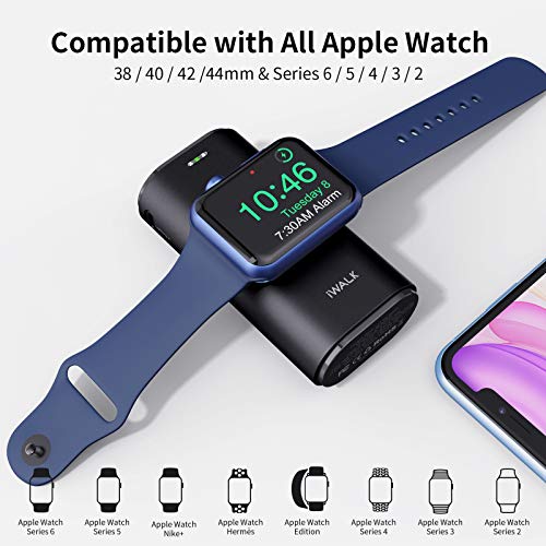 ایگرد | قیمت و خرید iWALK - Cargador portátil para Apple Watch, 9000 mAh  con cable incorporado, Apple Watch y cargador de teléfono, compatible con Apple  Watch Series 6/Se/5/4/3/2, iPhone 12/12 mini/11/Xr/Xs/X/7/6S,