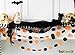 Bobee Black and Orange Paper Garland 70 feet 5 Strands Party Decoration (5 Strands, 14 feet Each, 70 feet Total)