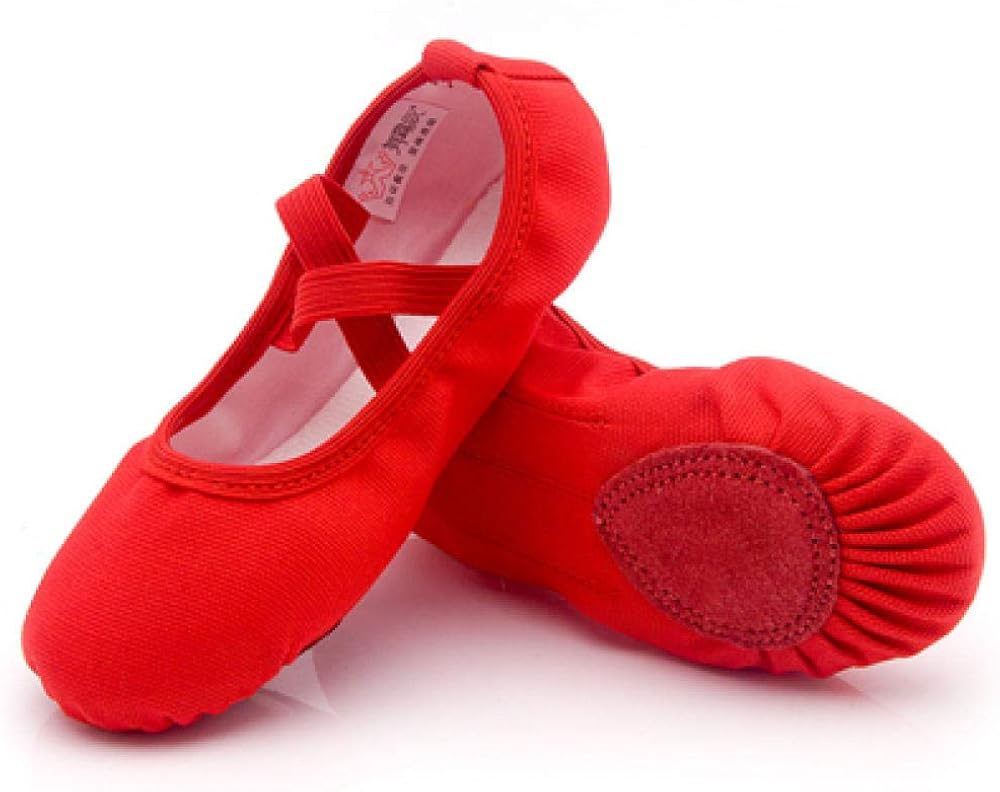 Kids Ballet Shoes Canvas Ballet Dance Slippers Split Sole Girls