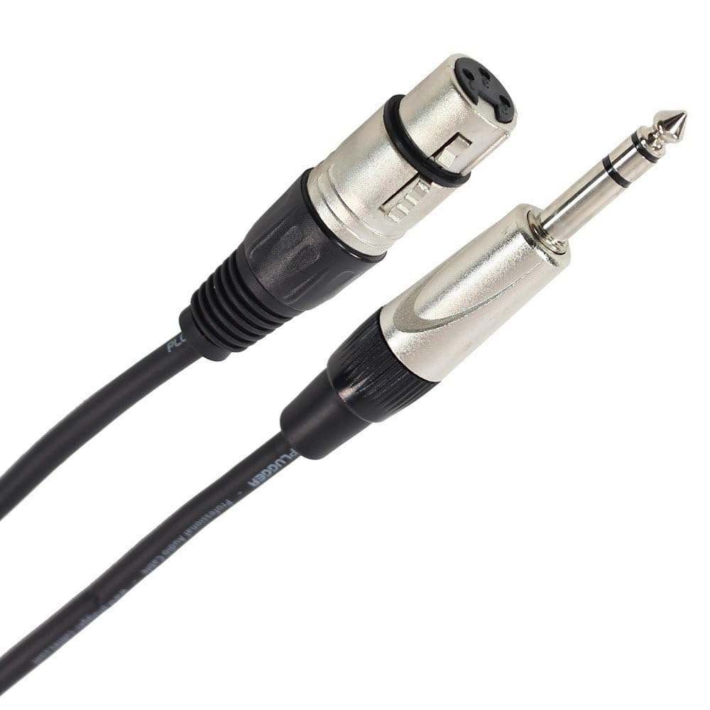 Plugger Cable Stereo Jack Male/XLR Female 3 m Black