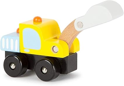 wooden excavator toy