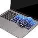 MOSISO Silicone Pattern Keyboard Cover Protective Skin Compatible with MacBook Pro 13 inch 2017 2016 Release A1708 Without Touch Bar & Compatible with MacBook 12 inch A1534, Mix Ombre Blue