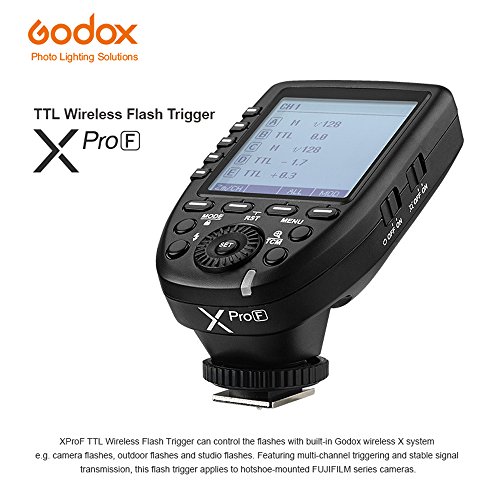 Godox Xpro-F TTL Flash Trigger, Déclencheur de Flash sans Fil 2.4G 1/8000s HSS TTL Convert-Manuel Fonction TCM Transmetteur de Flash sur Grand écran LCD pour appareils Fuji - Image 2