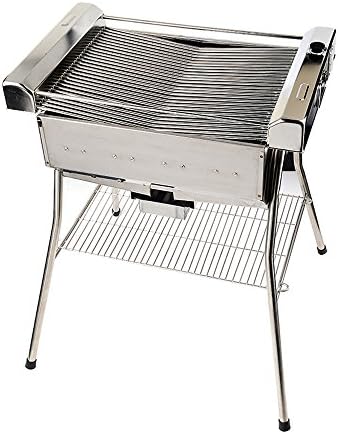 WAROS Portable Charcoal Grill For Outdoor Activities, No Burn and No Soot with Stainless steel, 600 x 380 x 710 mm