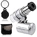 KINGMAS Mini 60x Microscope Magnifying with LED UV Light Pocket Jewelry Magnifier Jeweler Loupe with 10X Folding Pocket Magnifier primary