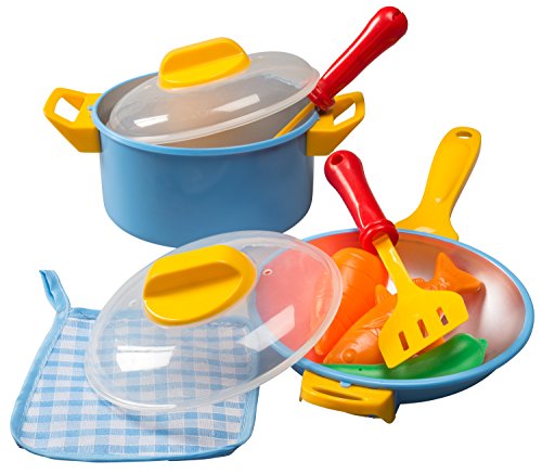 Pretend Chef Cookware Playset – With Utensils Pretend Food And Cooking
Pots