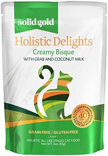 Sold Gold 12 Count Holistic Delights Creamy Bisque with Crab and Coconut Milk (1 Case), 3 oz