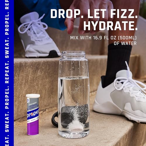 PROPEL FITNESS WATER TABLETS, GRAPE, 10 COUNT TUBE, (PACK OF 8)