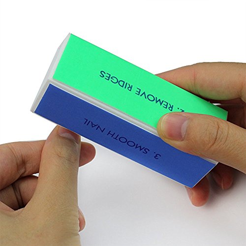 image for Hosaire Nail Art Shiner Buffer 5 Pcs 4 Ways Polish Sanding File Block 