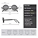 ZOGEEN Polarized Steampunk Round Sunglasses for Men Women Mirrored Lens Metal Frame S2671 (Black)
