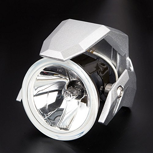 KiWAV Magazi motorcycle NS-41 round fog light silver fork tube mount