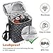 Lunch Bag, 11L Leakproof Insulated Lunch Box with Thermal Liner and Waterproof Reusable Lunch Bag for Women and men, Lunch Cooler with Adjustable Shoulder Strap College Picnic Beach Work(Black)