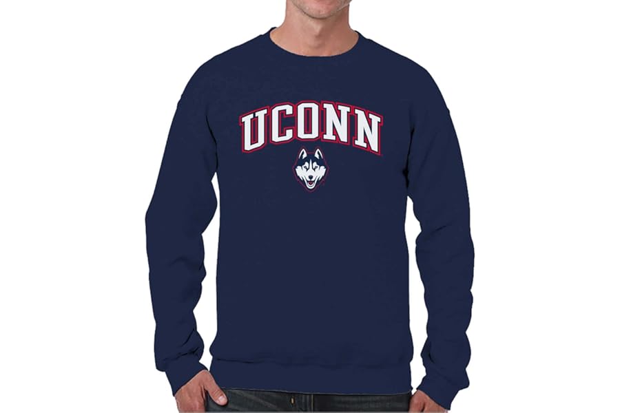 Campus Colors NCAA Adult Arch & Logo Soft Style Gameday Crewneck Sweatshirt - Officially Licensed Product